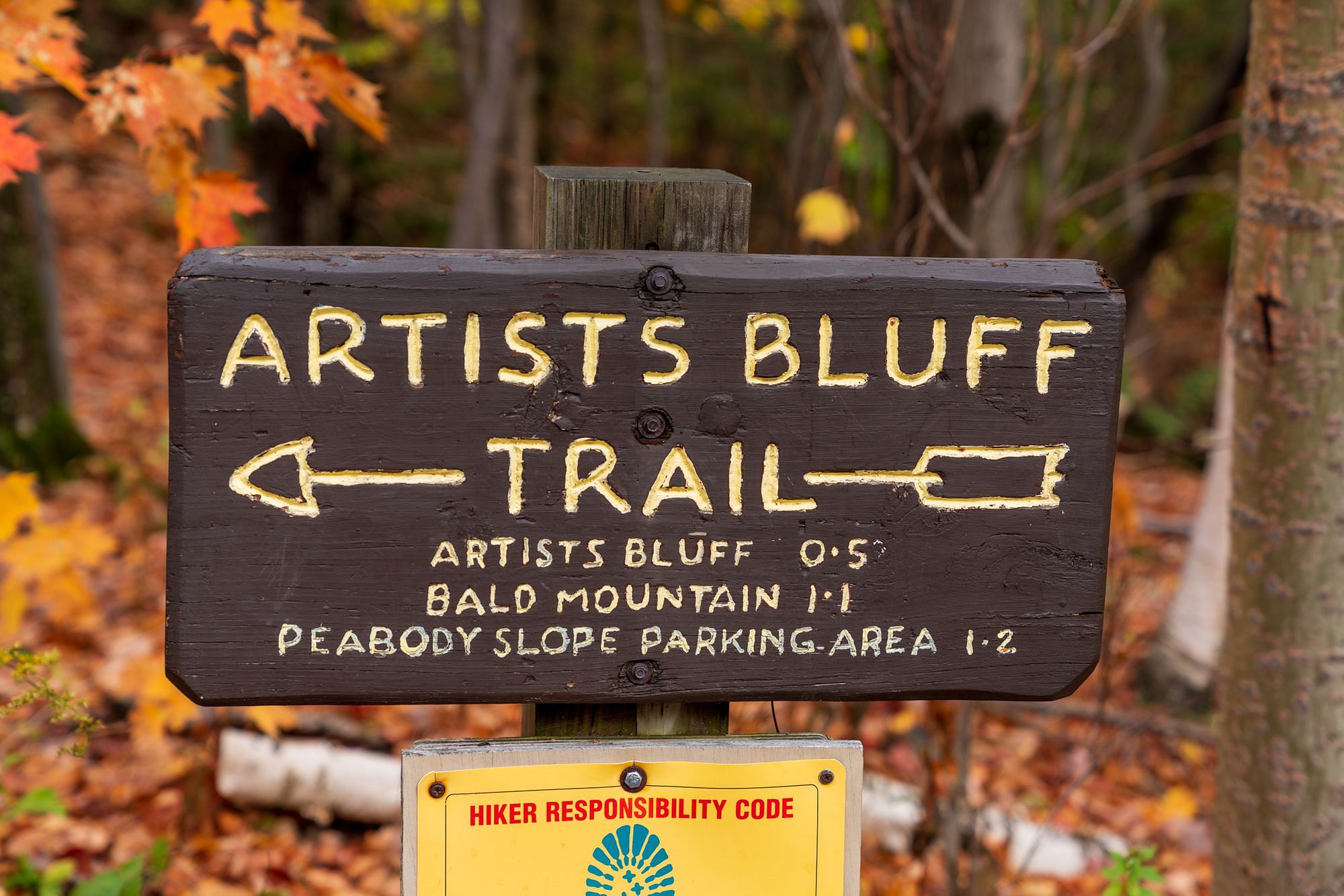 Artists Bluff Trail Sign