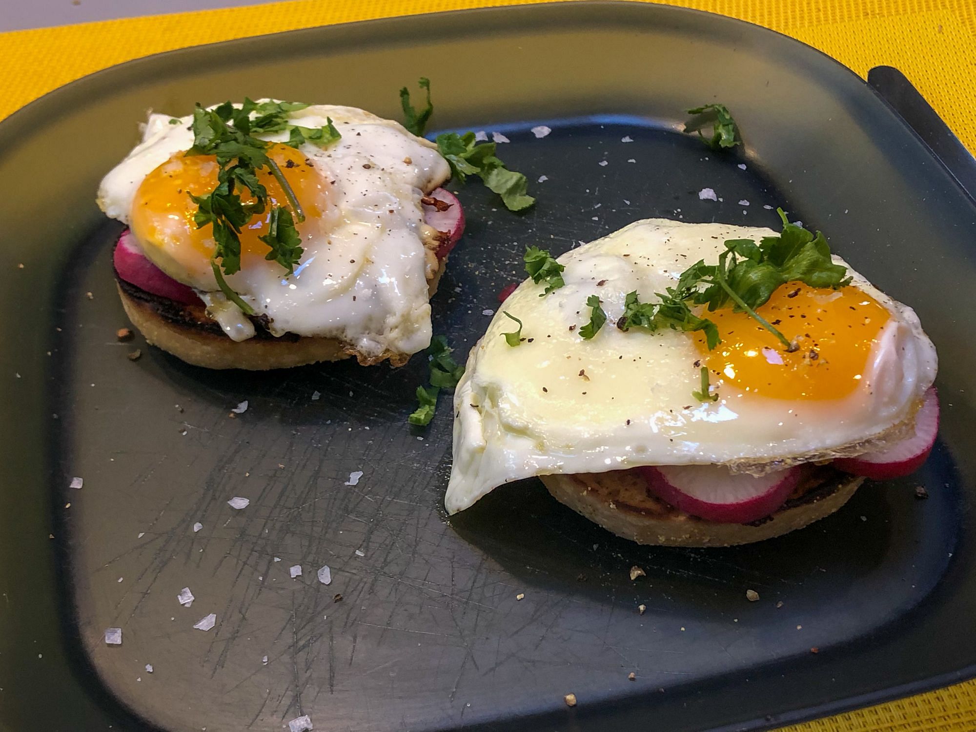 Sourdough English Muffins with Eggs