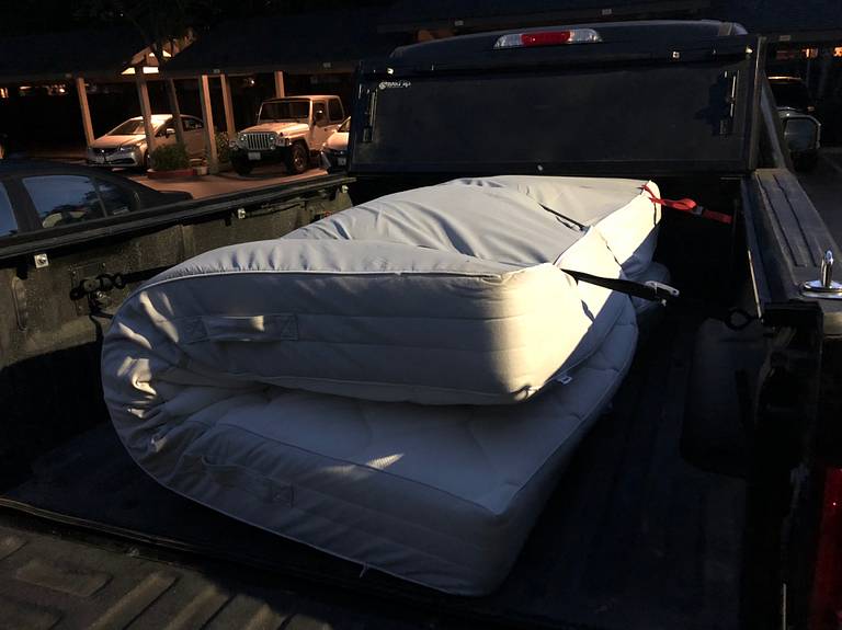 Mattress in the truck