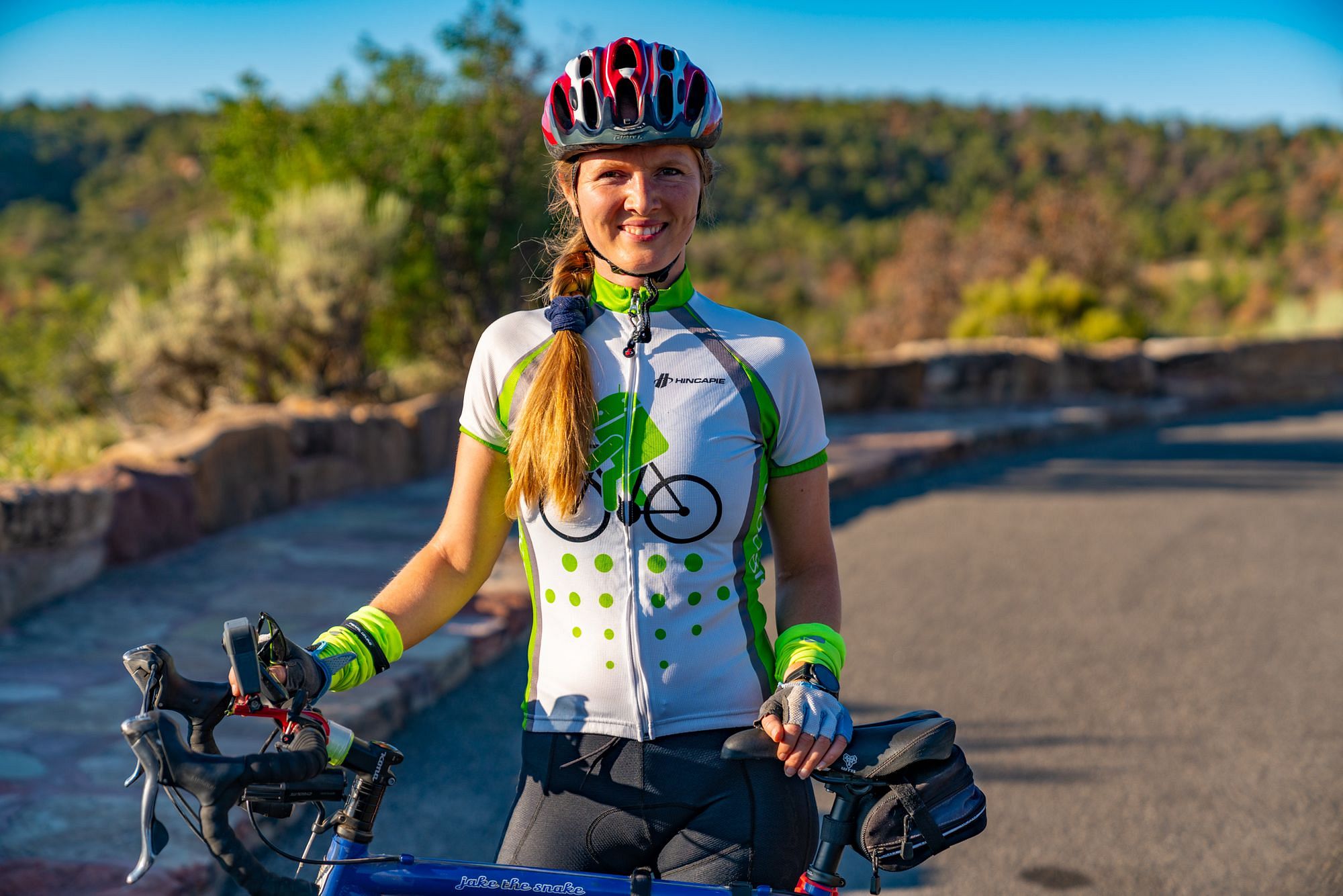 Cycling Along Rim Rock Drive