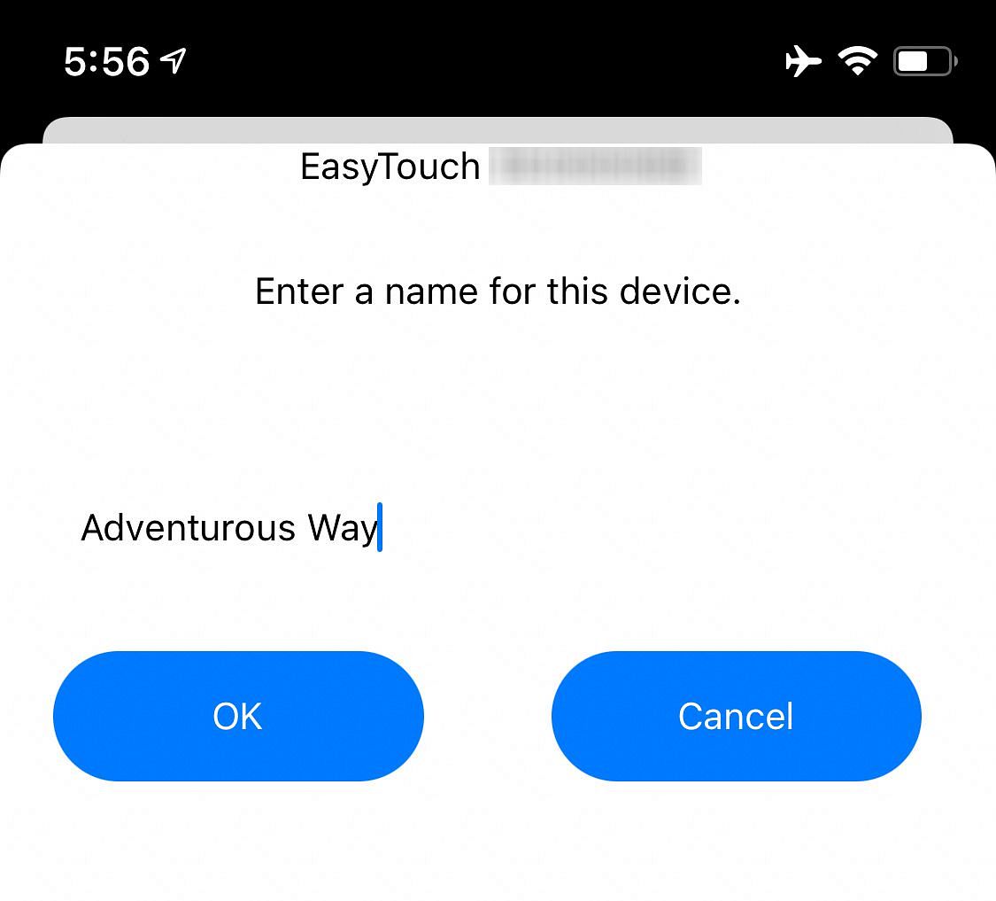 EasyTouch RV Device Name