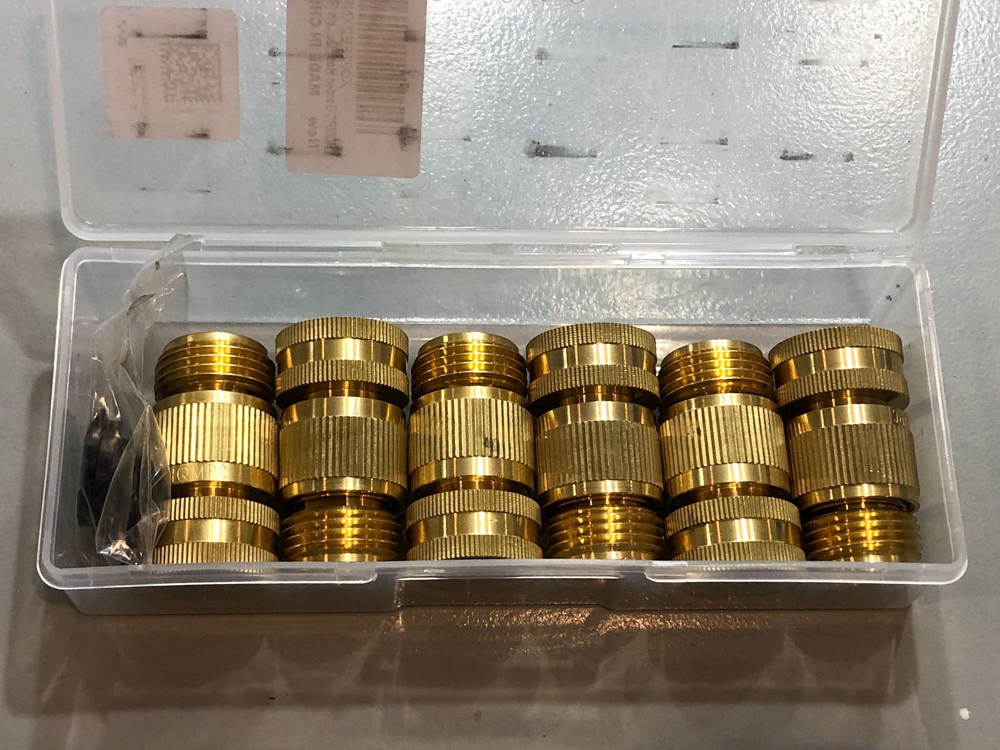 HQMPC Solid Brass Quick Connector Garden Hose Fitting 6-Pack