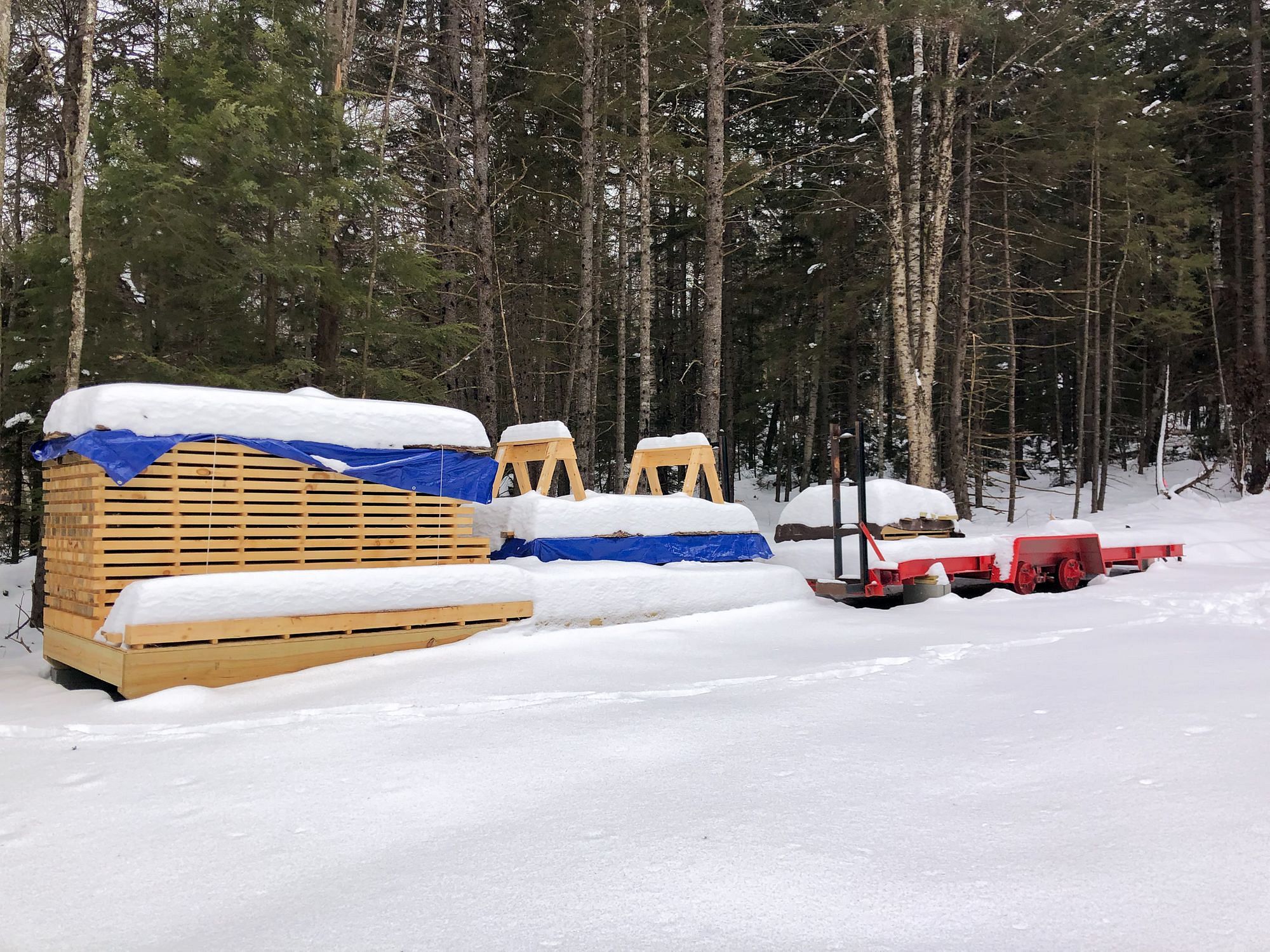 Snow Covered Lumber
