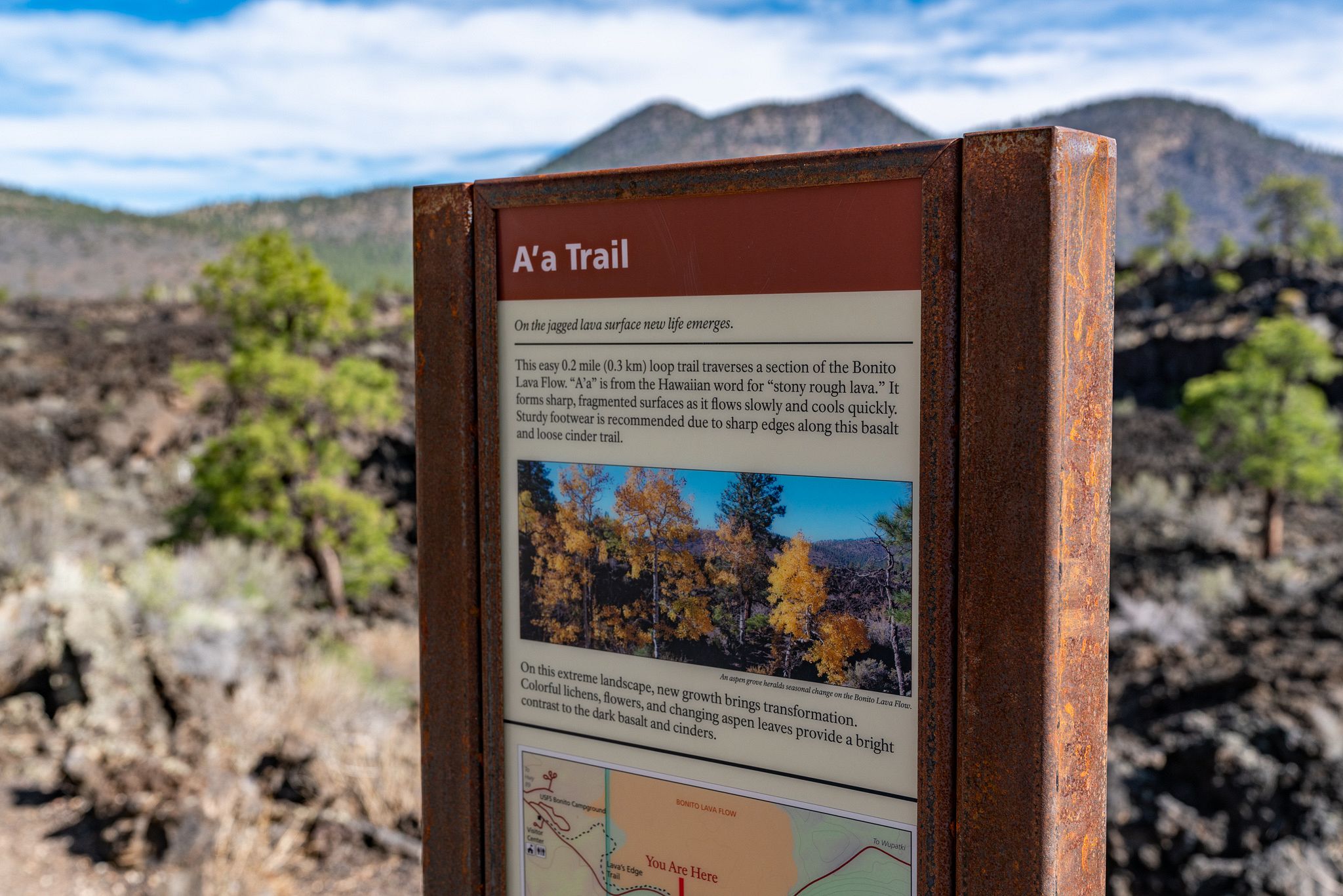 A'a Trail Sign