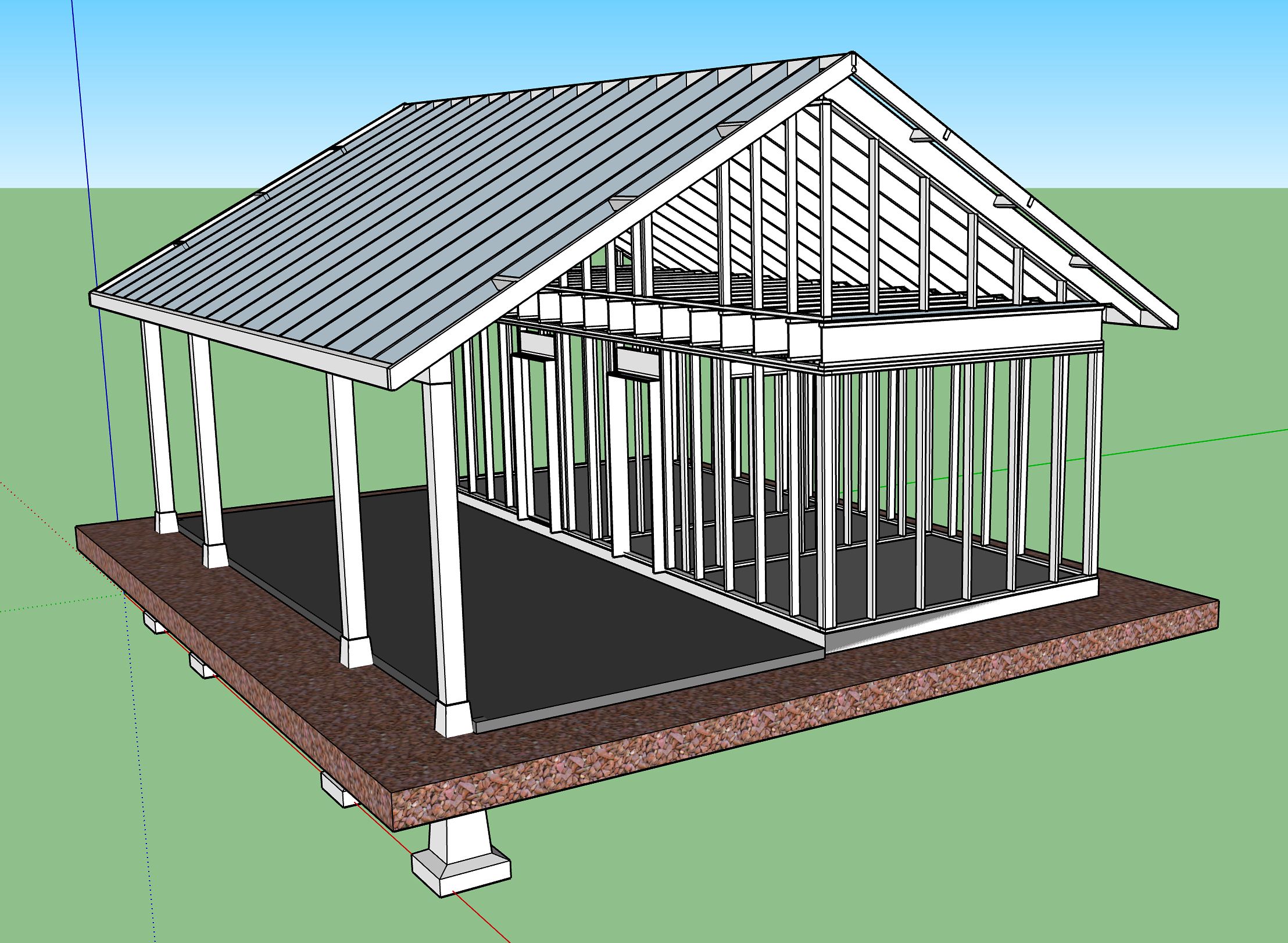 Utility Building Covered Space