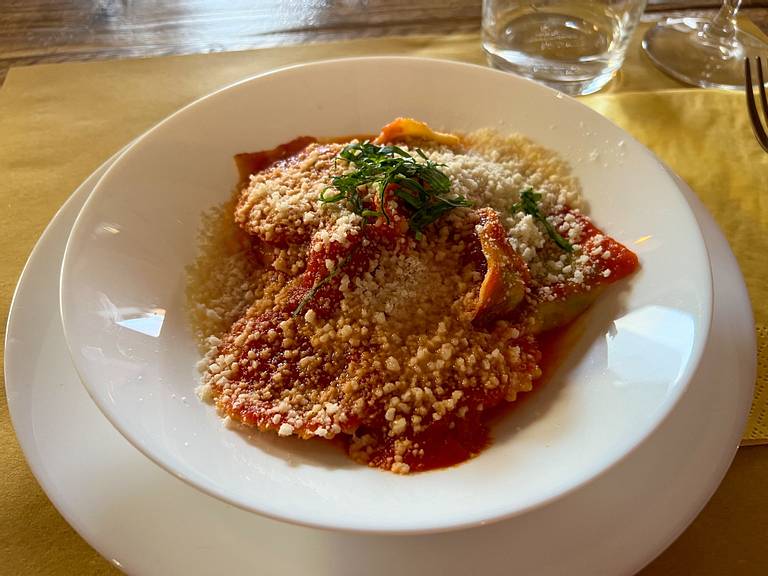 Handmade Ravioli with Simple Tomato Sauce