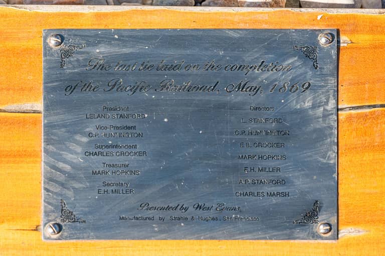 Transcontinental Railroad Plaque
