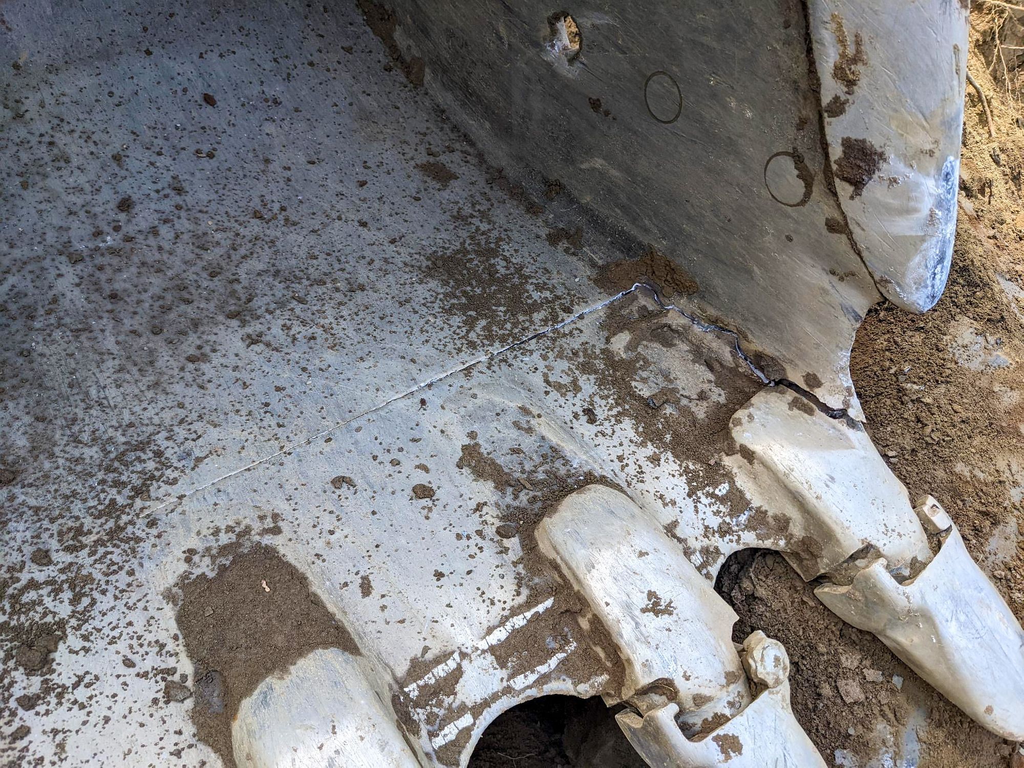 Cracked Excavator Bucket