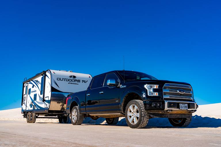 Truck at White Sands National Monument