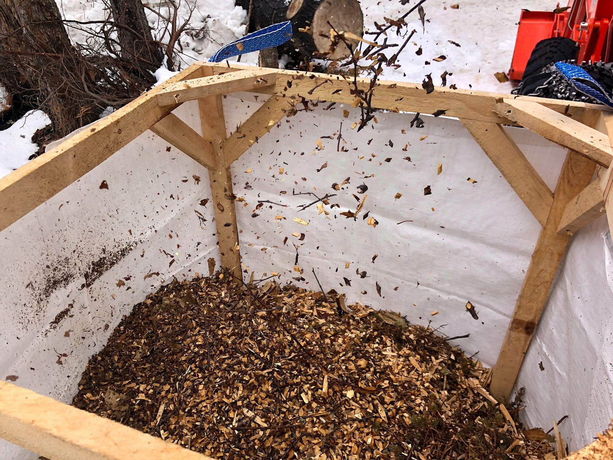 Bulk Bag Wood Chip Filling