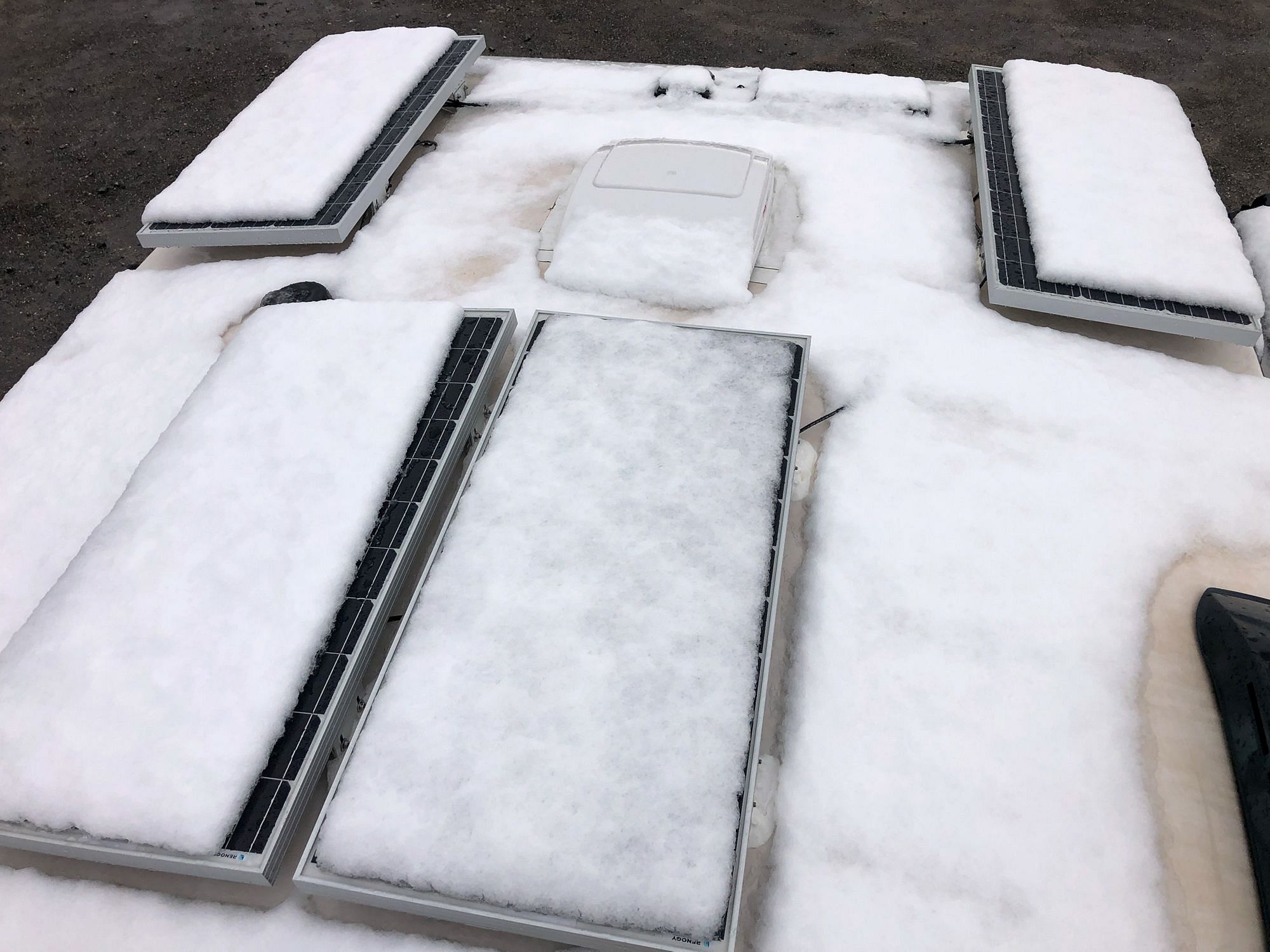 RV Solar Panels Snow