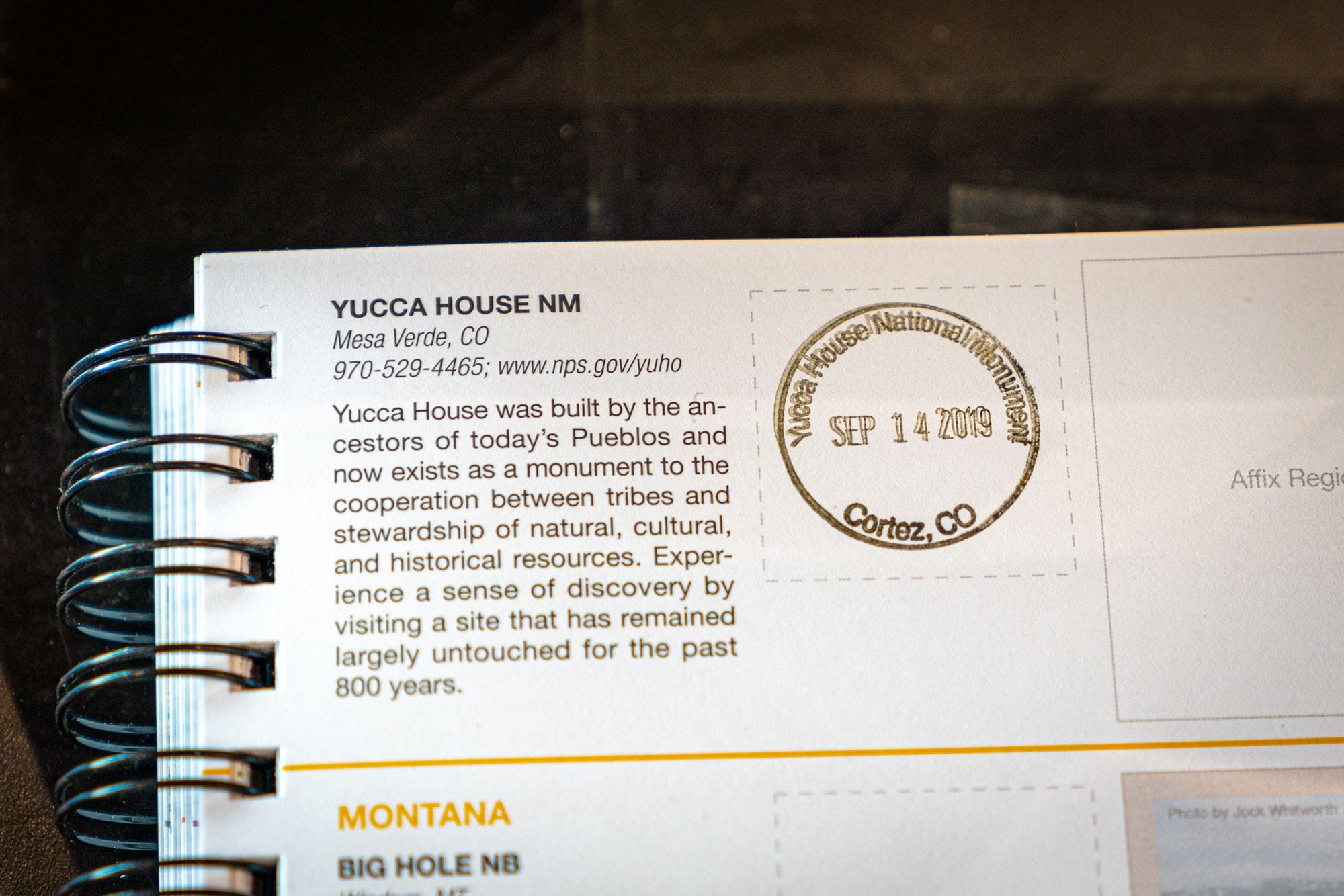 Yucca House Park Passport Stamp