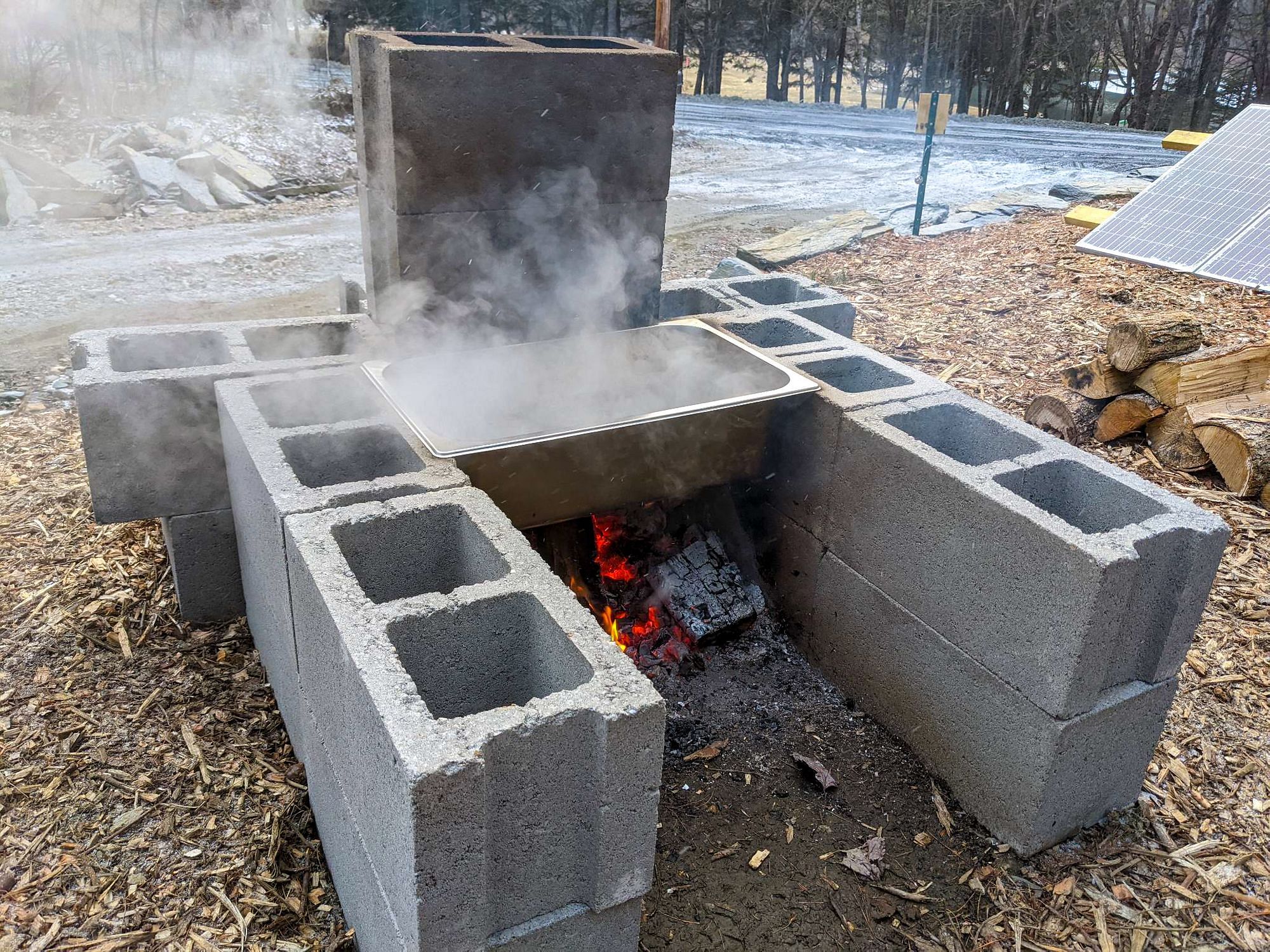 Maple Syrup Evaporating Campfire Firepit