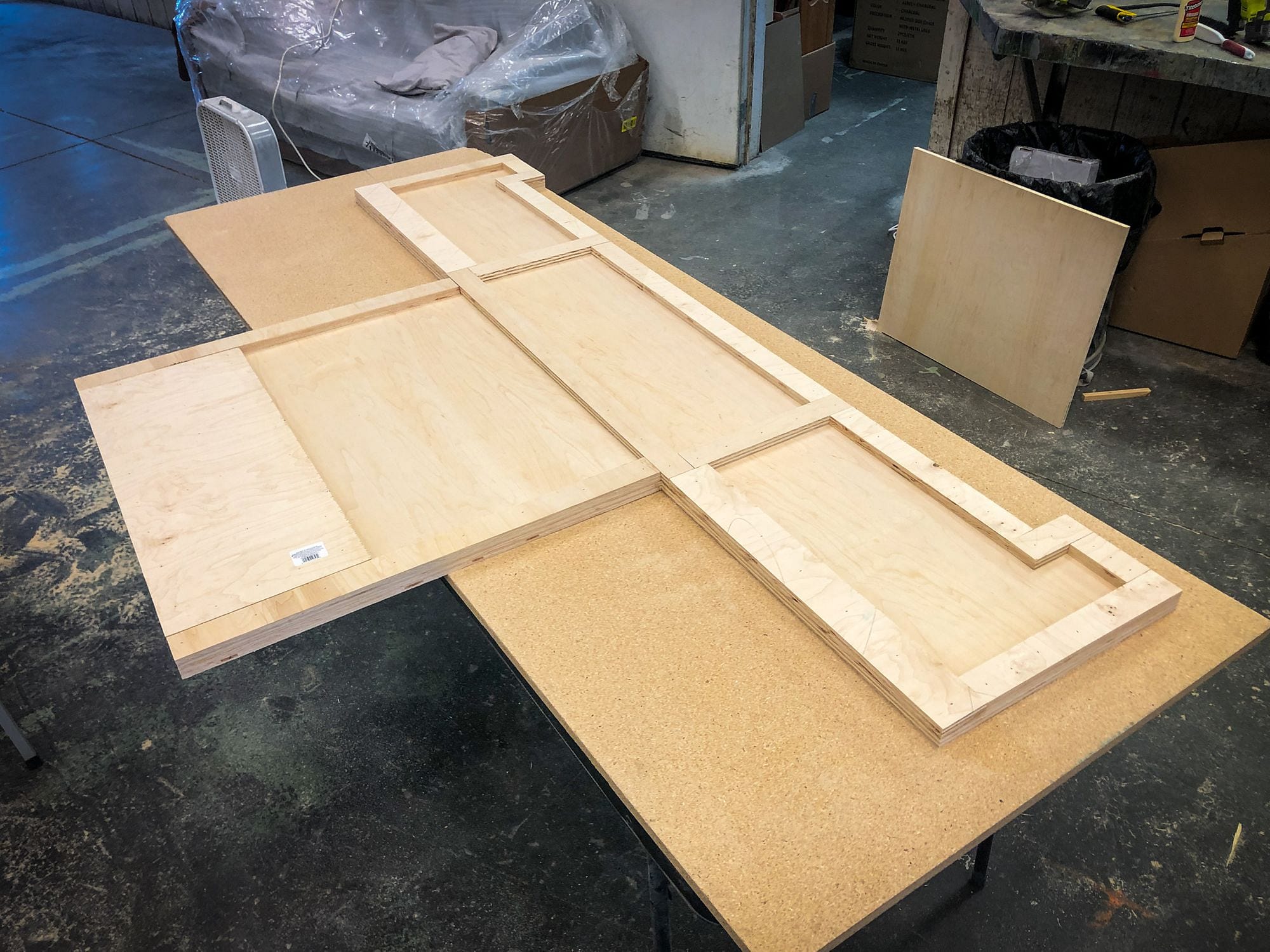 Custom RV Plywood Desk