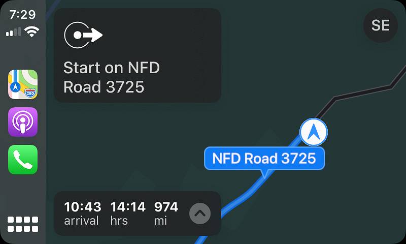 Apple Maps on Apple CarPlay