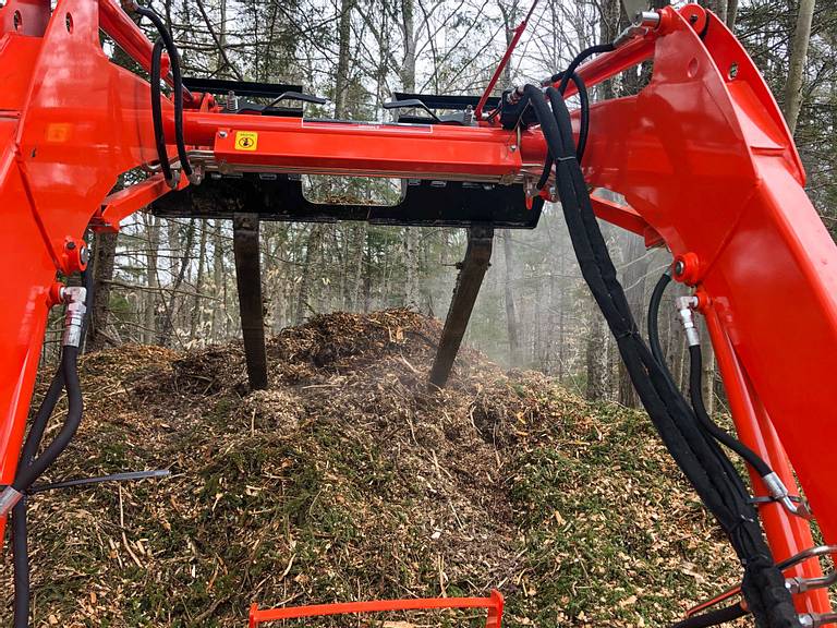 Steaming Wood Chip Pile