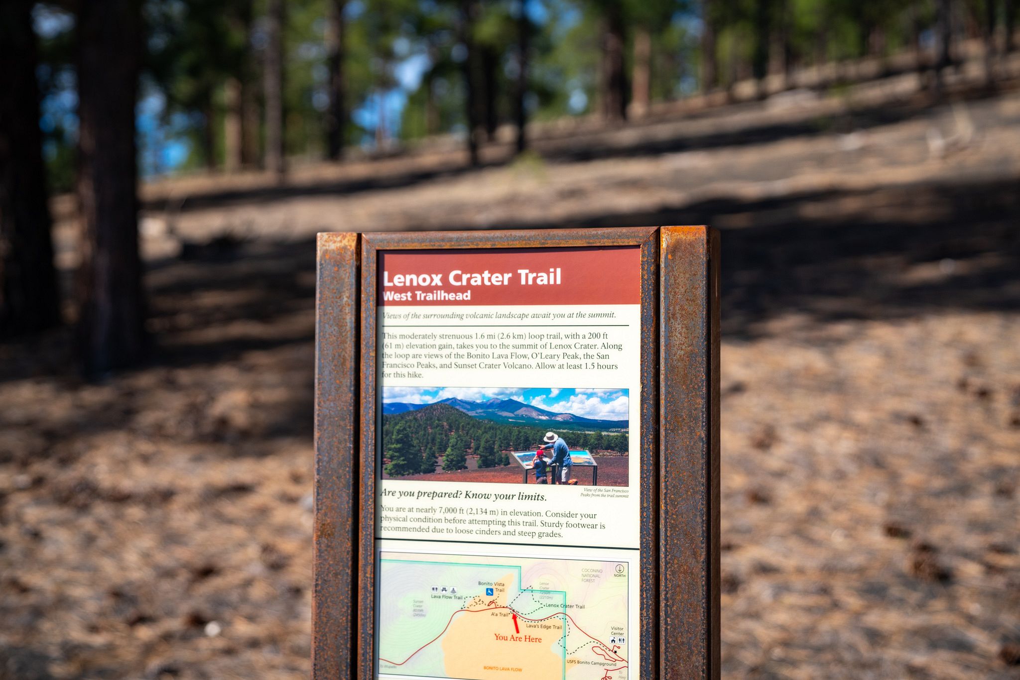 Lenox Crater Trail Sign