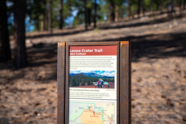 Lenox Crater Trail Sign