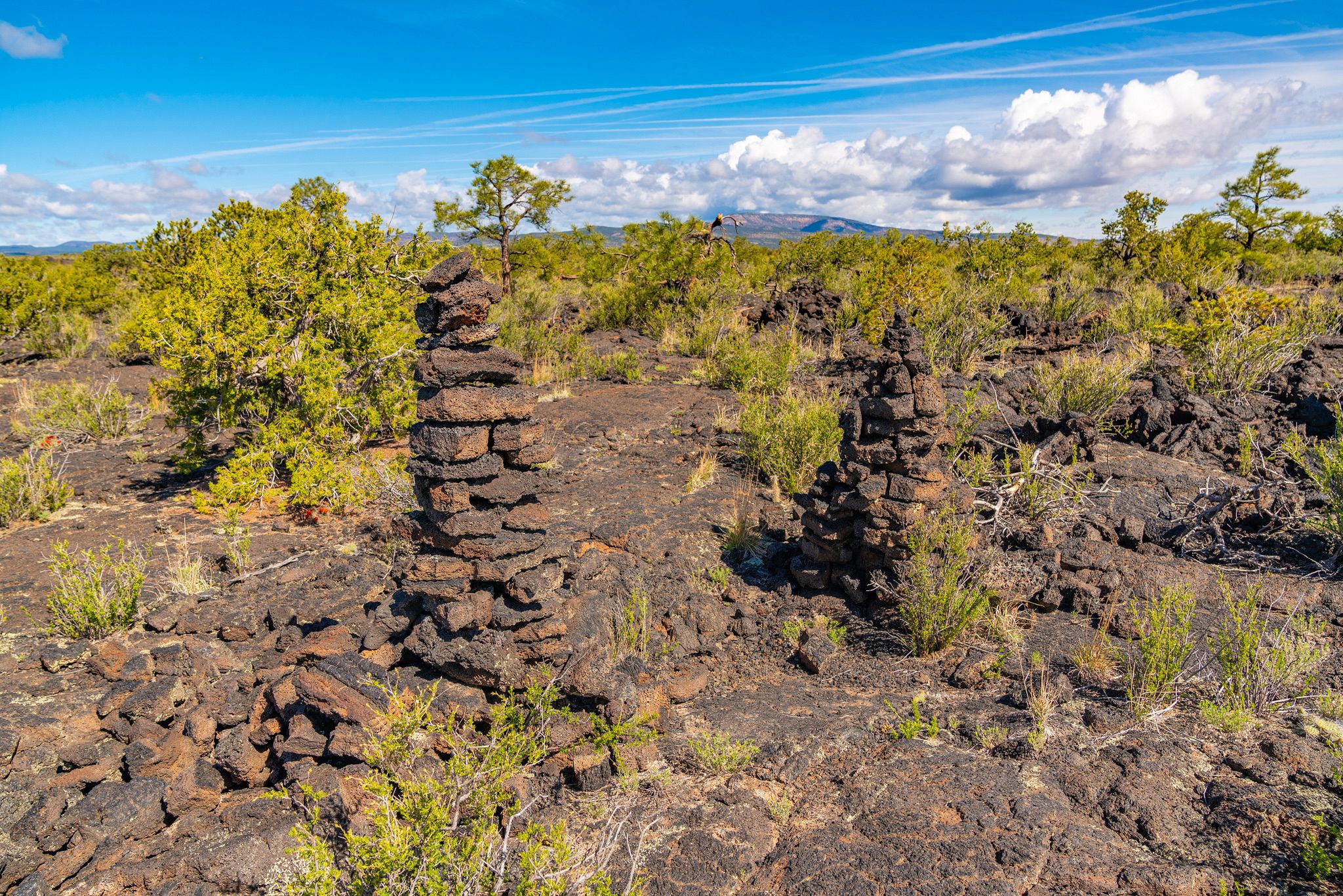 Zuni-Acoma Trail Cairns