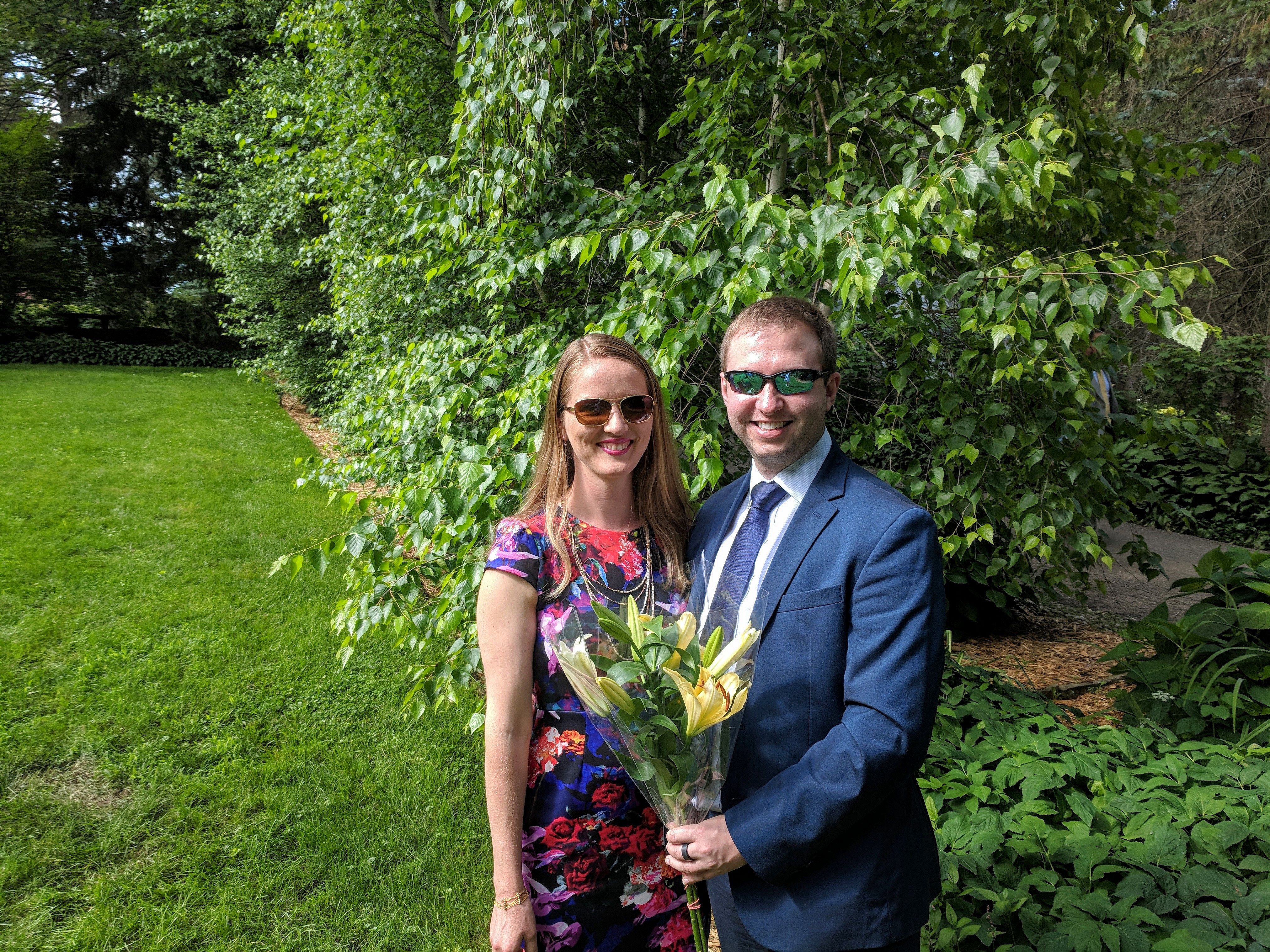 Matt and Diana dressed up