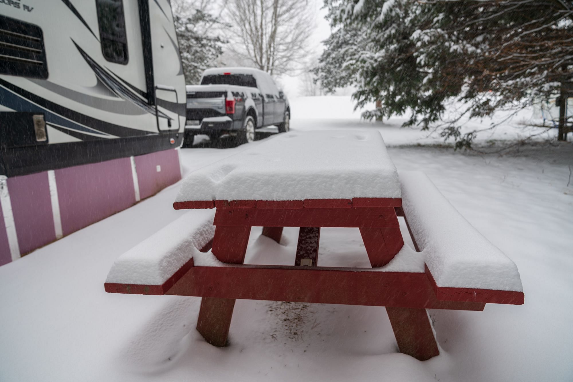 RV in Snow