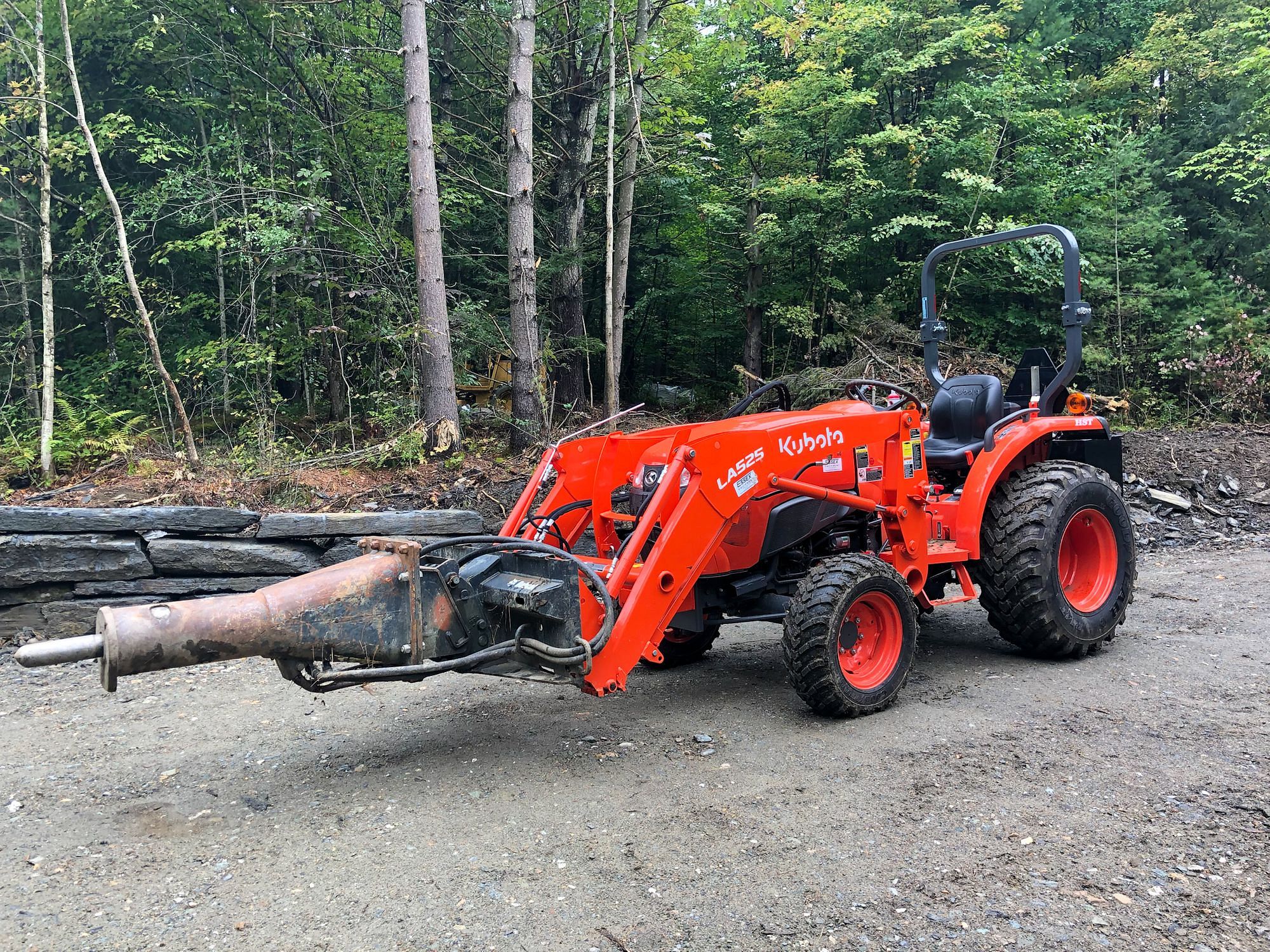 Rock Hammer on Tractor