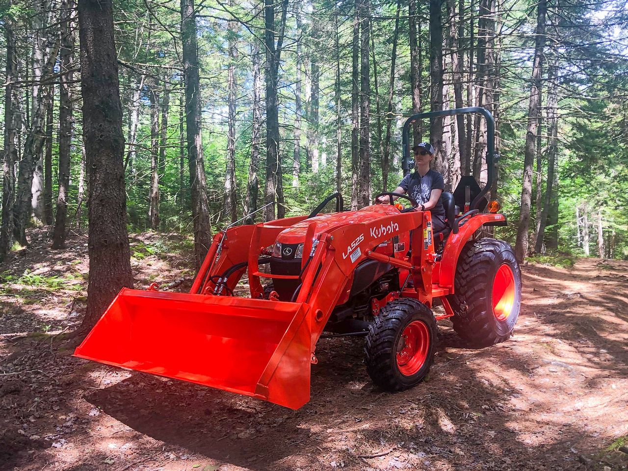 Clearing Trees with our new Tractor