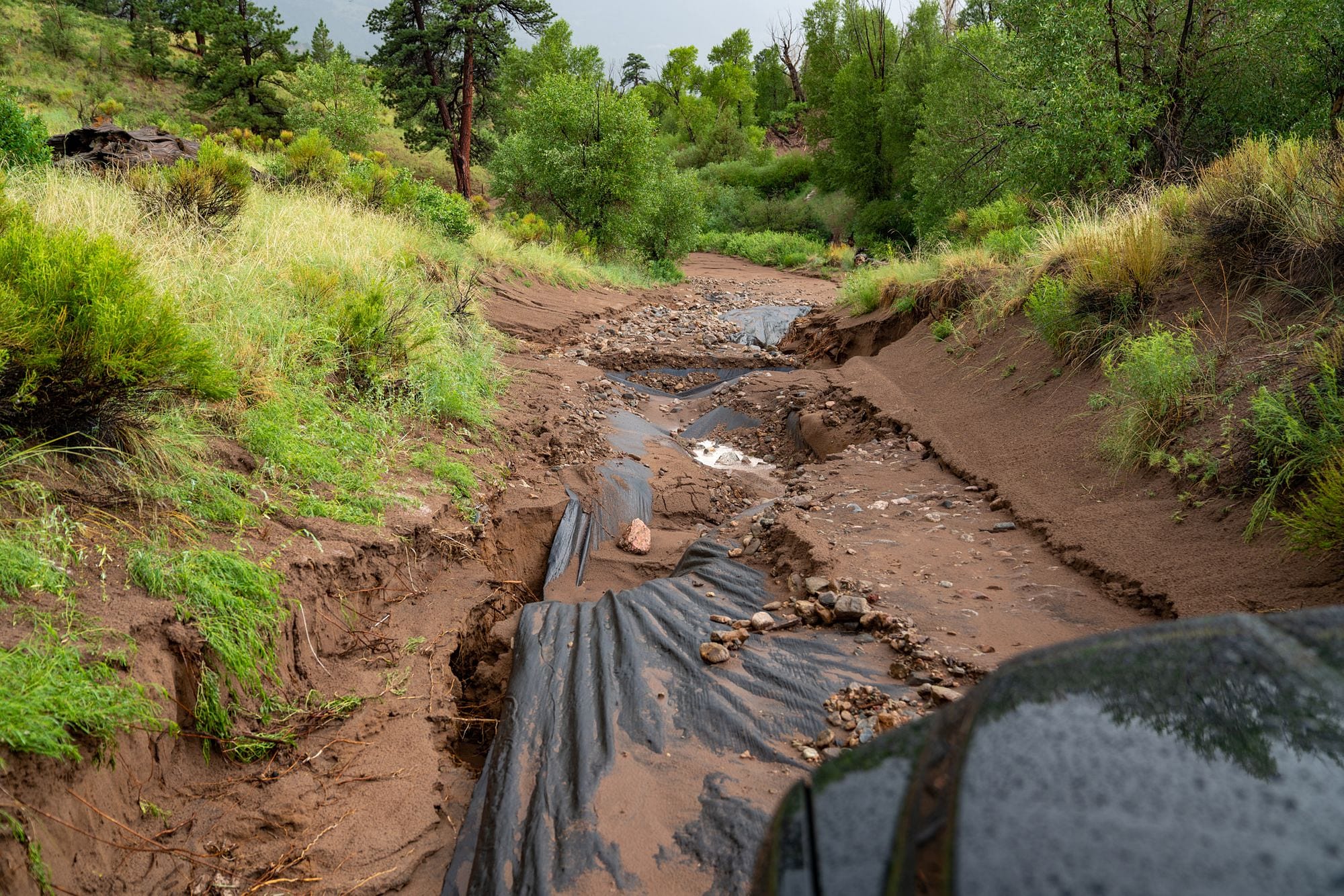 Medano Pass Road Washed Out